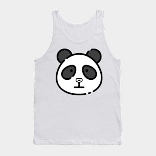 Black And White Panda Face Tank Top